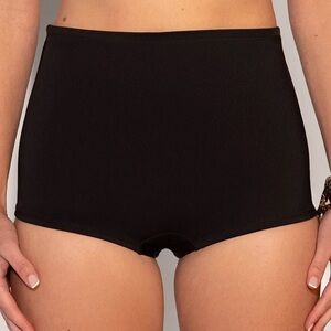 TA3 TikTok Viral Classic Black Women's High-Waisted Swim Shorts Shaping